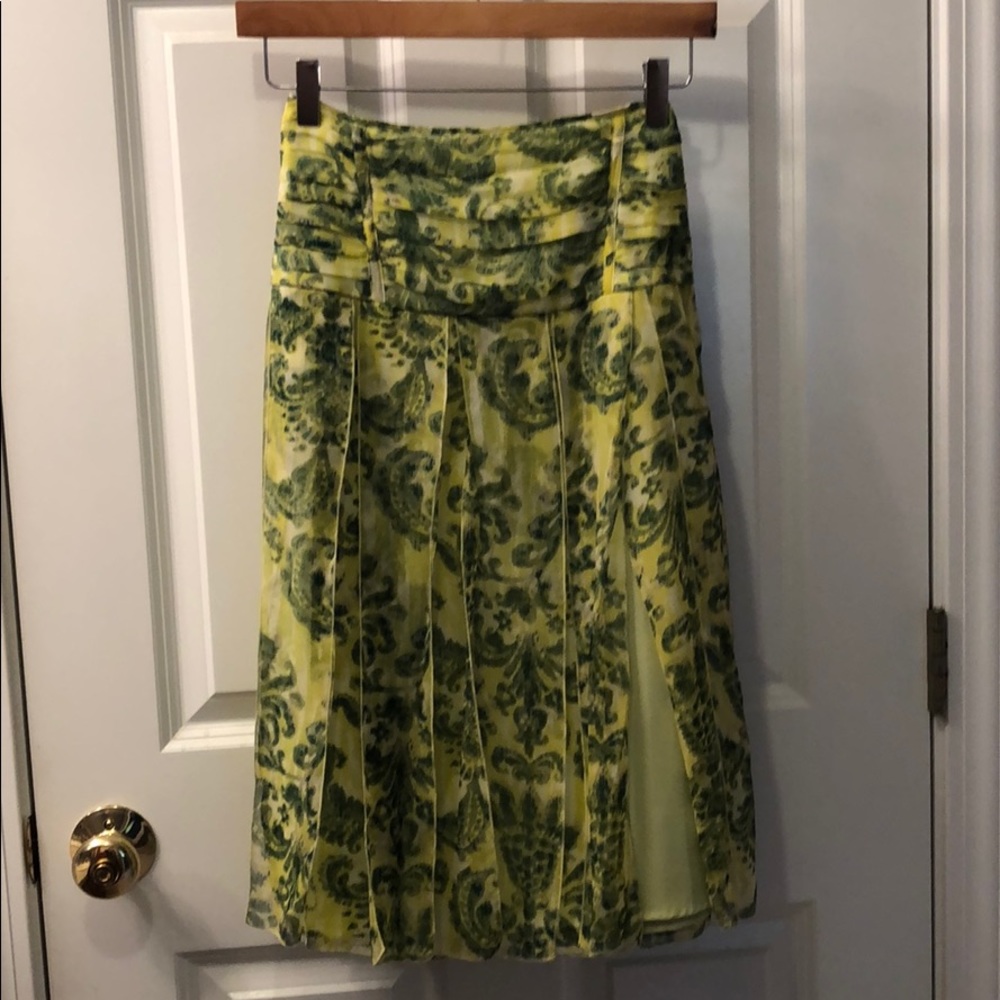 Silk floral skirt